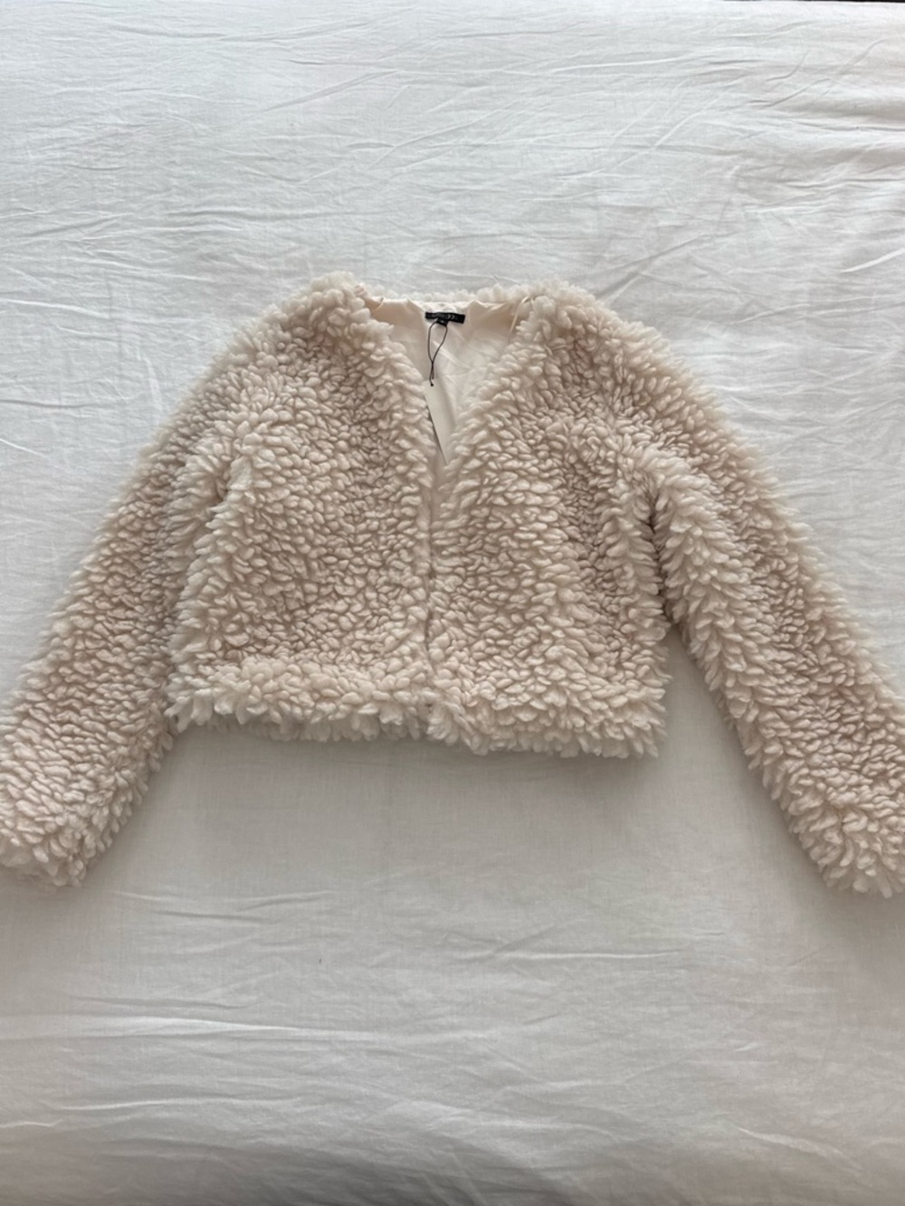 Papermoon Soft Cream Faux Shearling Jacket